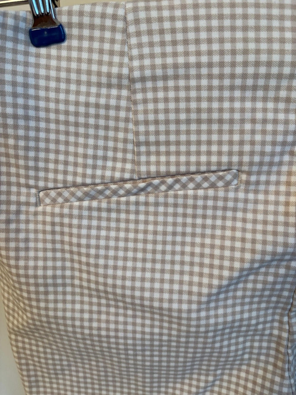 Chico's Light Tan and White Gingham Chinos - Picture 4 of 4